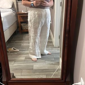 Athleta, size 20 linen pants in white. Tags still attached.